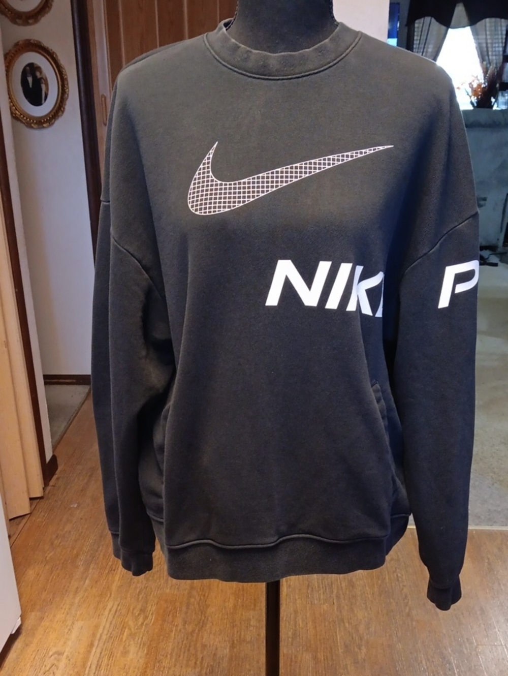 Nike Black Crewneck Sweatshirt with White Logo